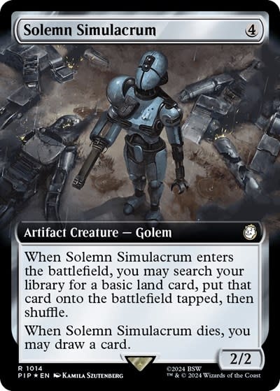 Solemn Simulacrum (Extended Art) (Surge Foil) - 1014 (Foil, R)