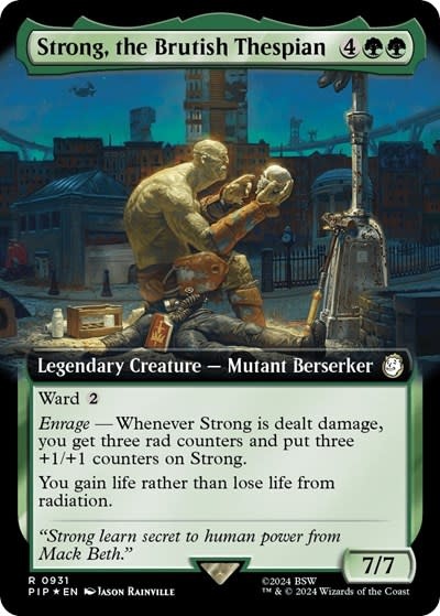 Strong, the Brutish Thespian (Extended Art) (Surge Foil) - 931 (Foil, R)