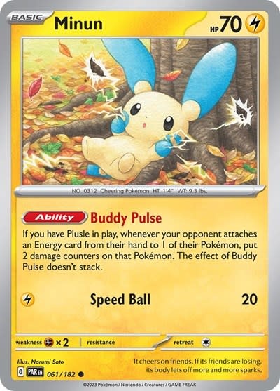 Minun - 061/182 (Reverse Holofoil, Common)
