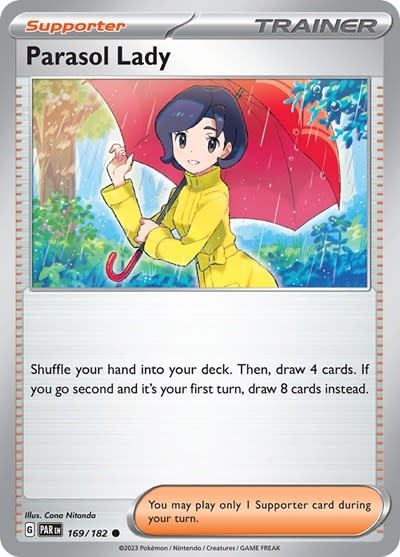 Parasol Lady - 169/182 (Reverse Holofoil, Common)