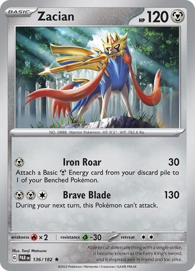 Zacian - 136/182 (Holofoil, Rare)
