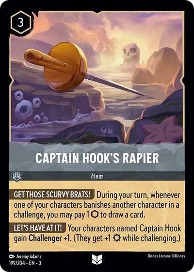 Captain Hook's Rapier - 199/204 (Normal, Uncommon)