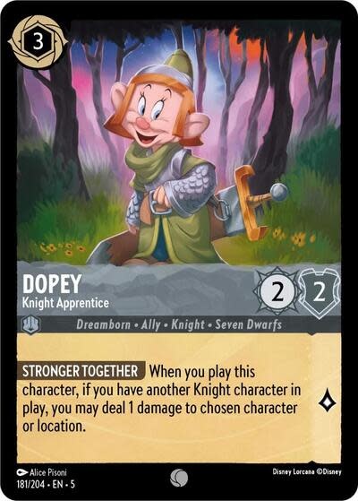 Dopey - Knight Apprentice - 181/204 (Cold Foil, Common)