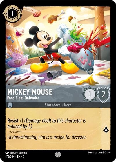 Mickey Mouse - Food Fight Defender - 176/204 (Normal, Common)