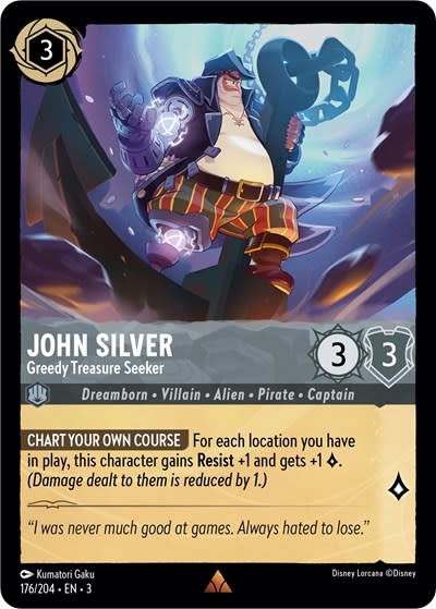 John Silver - Greedy Treasure Seeker - 176/204 (Normal, Rare)