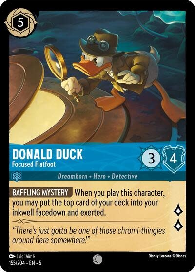Donald Duck - Focused Flatfoot - 155/204 (Normal, Common)
