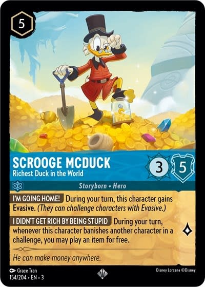 Scrooge McDuck - Richest Duck in the World - 154/204 (Normal, Super Rare)