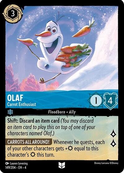 Olaf - Carrot Enthusiast - 149/204 (Cold Foil, Uncommon)