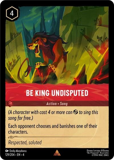 Be King Undisputed - 129/204 (Normal, Rare)