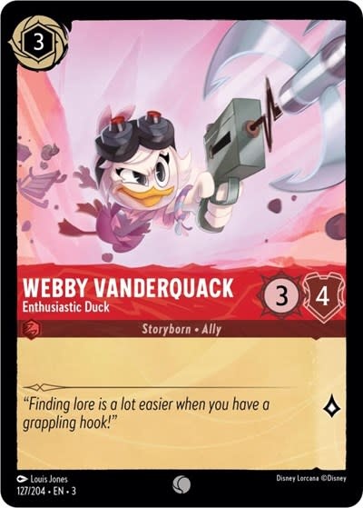 Webby Vanderquack - Enthusiastic Duck - 127/204 (Normal, Common)