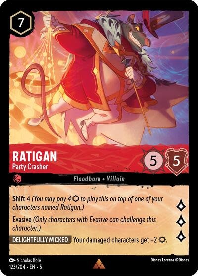 Ratigan - Party Crasher - 123/204 (Normal, Rare)