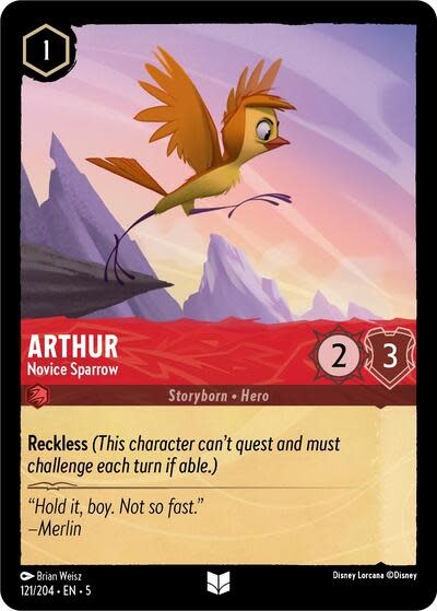 Arthur - Novice Sparrow - 121/204 (Normal, Uncommon)