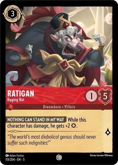 Ratigan - Raging Rat - 113/204 (Normal, Common)