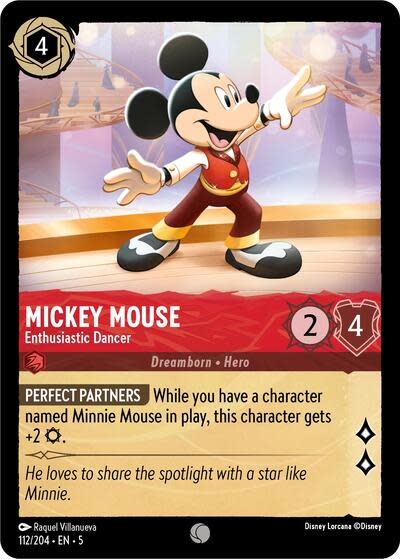 Mickey Mouse - Enthusiastic Dancer - 112/204 (Normal, Common)