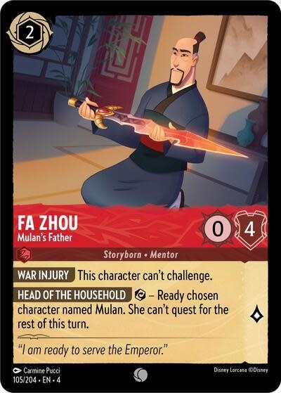 Fa Zhou - Mulan's Father - 105/204 (Normal, Common)