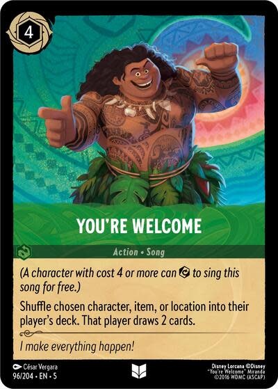 You're Welcome - 96/204 (Normal, Uncommon)