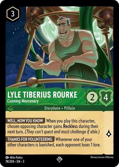 Lyle Tiberius Rourke - Cunning Mercenary - 78/204 (Normal, Super Rare)