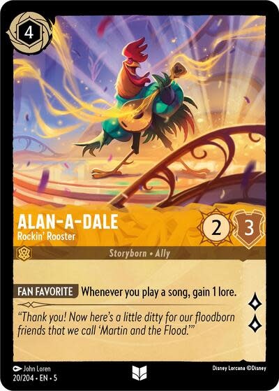 Alan-A-Dale - Rockin' Rooster - 20/204 (Normal, Uncommon)