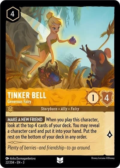 Tinker Bell - Generous Fairy - 22/204 (Normal, Uncommon)