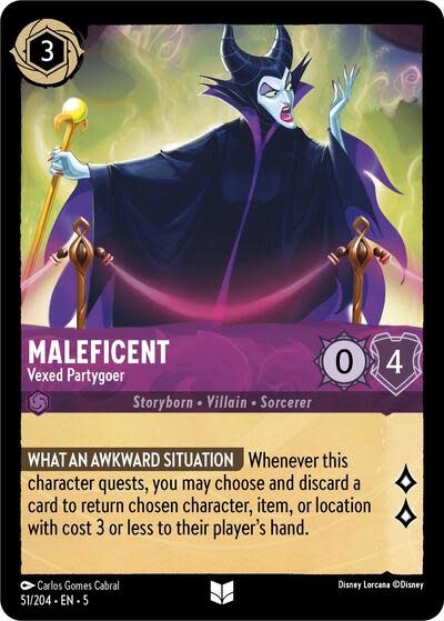 Maleficent - Vexed Partygoer - 51/204 (Cold Foil, Uncommon)