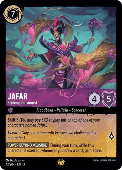 Jafar - Striking Illusionist - 42/204 (Cold Foil, Legendary)