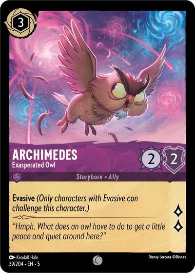 Archimedes - Exasperated Owl - 39/204 (Cold Foil, Common)