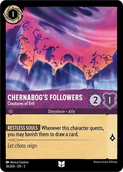 Chernabog's Followers - Creatures of Evil - 36/204 (Normal, Uncommon)