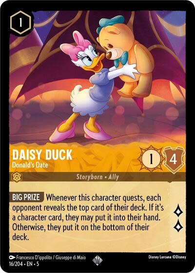 Daisy Duck - Donald's Date - 16/204 (Normal, Super Rare)