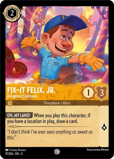 Fix-It Felix, Jr. - Delighted Sightseer - 17/204 (Normal, Common)