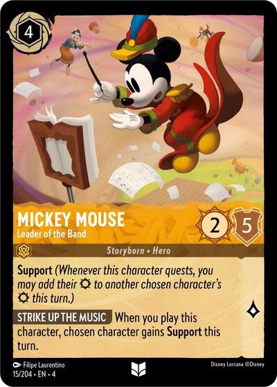 Mickey Mouse - Leader of the Band - 15/204 (Normal, Uncommon)