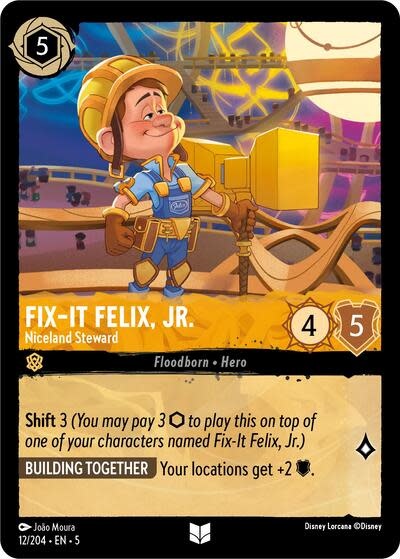 Fix-It Felix, Jr. - Niceland Steward - 12/204 (Normal, Uncommon)