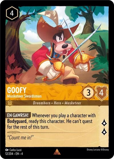 Goofy - Musketeer Swordsman - 12/204 (Normal, Rare)