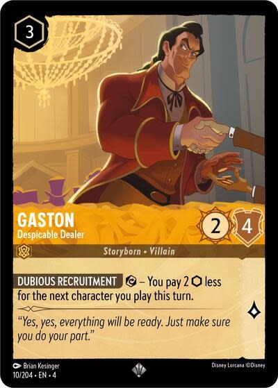 Gaston - Despicable Dealer - 10/204 (Normal, Super Rare)
