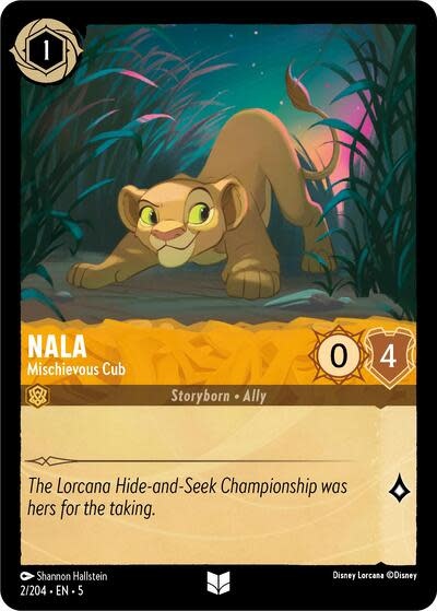 Nala - Mischievous Cub - 2/204 (Normal, Uncommon)