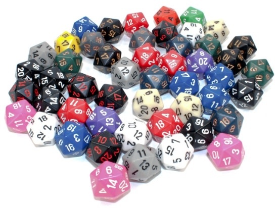 Chessex Opaque Assorted D20