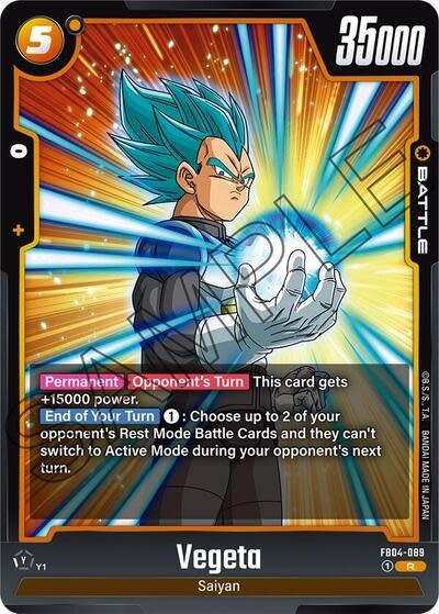 Vegeta - FB04-089 (Holofoil, Rare)