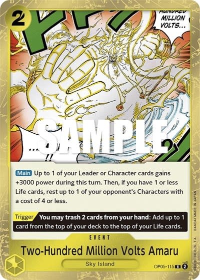 Two-Hundred Million Volts Amaru - OP05-115 (Foil, R)