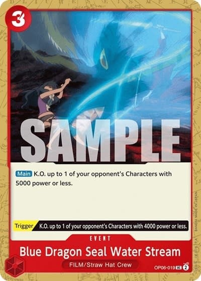 Blue Dragon Seal Water Stream - OP06-019 (Normal, UC)