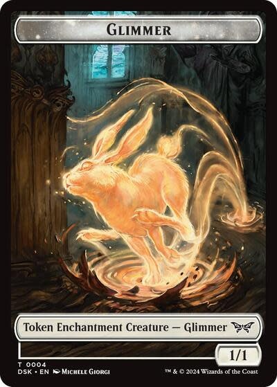 Glimmer // Spirit (0006) Double-Sided Token - 4 // 6 (Foil, T)