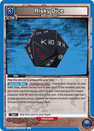 Risky Dice (027) - UE02BT/HTR-1-027 (Normal, Uncommon)