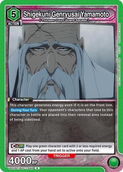 Shigekuni Genryusai Yamamoto (092) - UE01BT/BLC-1-092 (Foil, Rare)