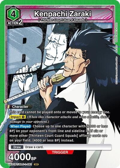 Kenpachi Zaraki (081) - UE01BT/BLC-1-081 (Foil, Super Rare)