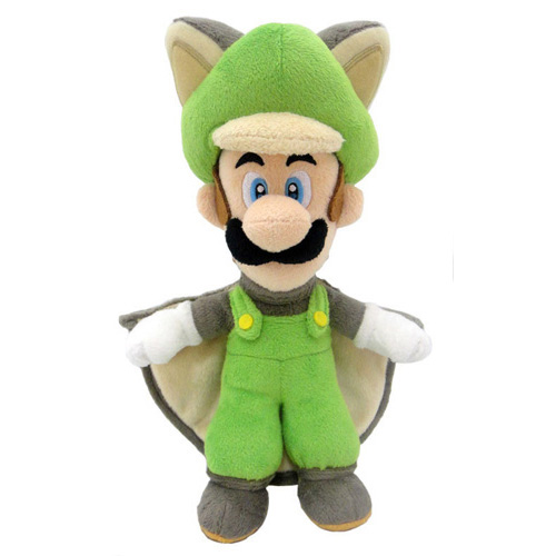 Little Buddy Super Mario Bros - Flying Squirrel Luigi - 9" Plush
