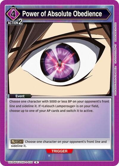 Power of Absolute Obedience - UE04BT/CGH-1-030 (Foil, Rare)