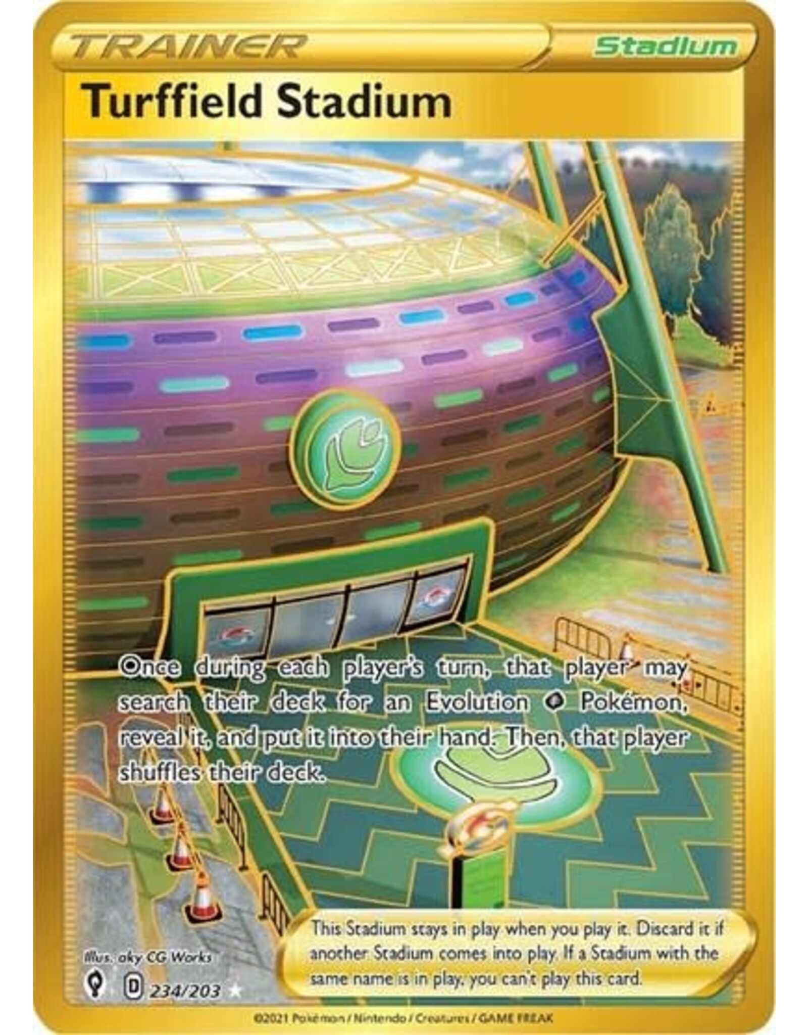 Turffield Stadium (Secret) - 234/203 (Holofoil, Secret Rare)