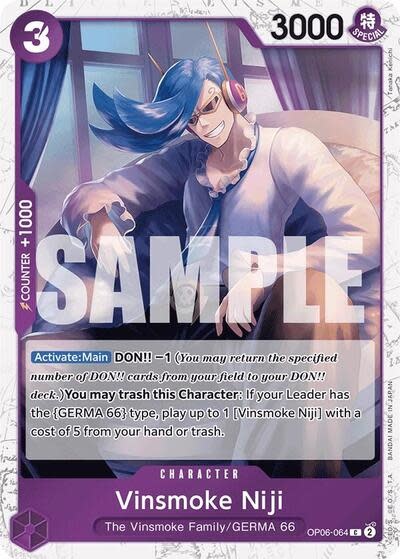 Vinsmoke Niji (OP06-064) (Jolly Roger Foil) (Foil, C)