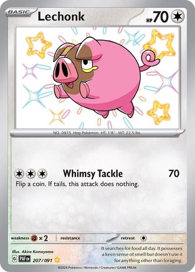 Lechonk - 207/091 - 207/091 (Holofoil, Shiny Rare)
