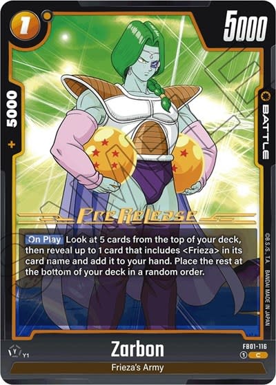 Zarbon (Pre-Release Event) - FB01-116 (Normal, Common)