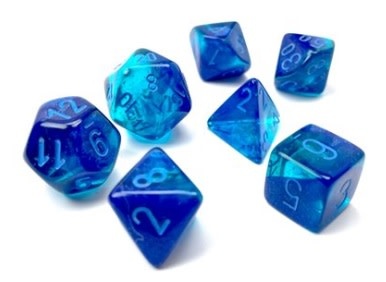 Chessex Gemini Blue-Blue/Light Blue 7-Die Set