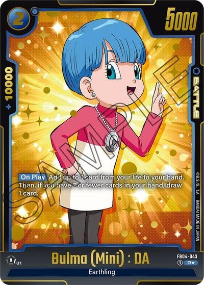 Bulma (Mini) : DA (Alternate Art) - FB04-043 (Holofoil, Rare)